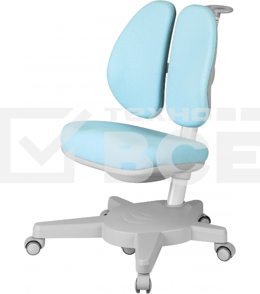 Кресло детское Cactus CS-CHR-3604BL голубой крестов. пластик серый