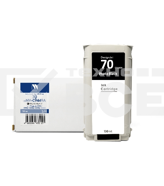 Струйный картридж NVPrint 70 (NV-C9449A) Photo Black для HP DesignJet Z2100/Z3100/Z3200/Z5200/Z5400 (130 мл) совместимый