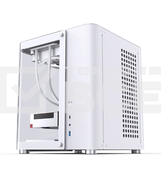 Корпус без блока питания JONSBO TK-1, Mini-Tower, TG, no fan, 1xUSB-A 3.2 + 1xUSB-C 3.2, mATX, mITX White