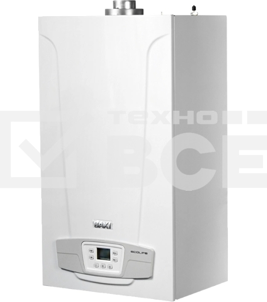 Котел газовый BAXI ECO LIFE 24F настен, 24 кВт, двухконтурный, с закрыт. кам. сгор.