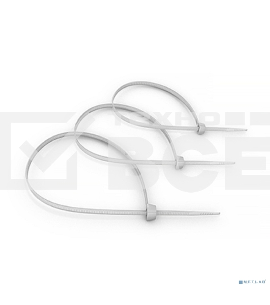 Стяжка кабельная Cabeus, неоткрывающаяся, 2,5 мм Ш, 150 мм Д, 100 шт, материал: нейлон, белый