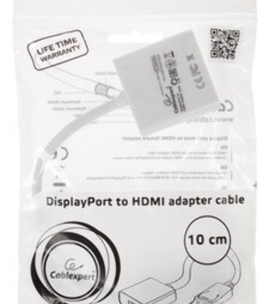Переходник DisplayPort - DVI Cablexpert A-DPM-DVIF-002, 20M/19F, черный, пакет