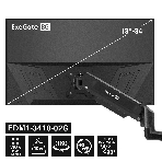 Кронштейн для монитора 13'-34' настольный ExeGate EDM1-3410-02G (газовая пружина, VESA 75x75, 100x100, макс.нагрузка 10 кг, наклон -90°/+90°, поворот -90°/+90°, вращение 360°, 2 способа крепления: сквозное и струбцина, цвет черный), фото6