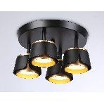 Светильник Ambrella light TN71243/4 BK/GD черный/золото GX53/4 D250*147, фото3