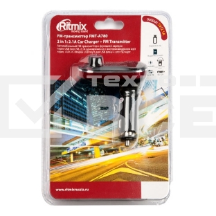 Автомобильный FM-модулятор Ritmix FMT-A780 черный SD USB
