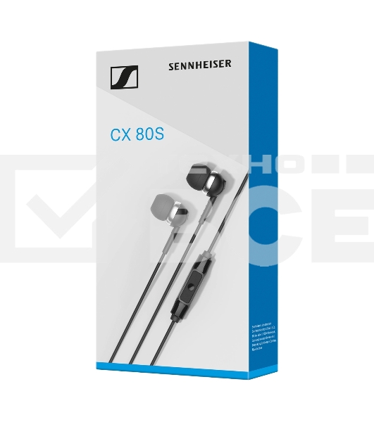 Гарнитура вкладыши Sennheiser CX 80S 1.2м черный проводные (в ушной раковине)