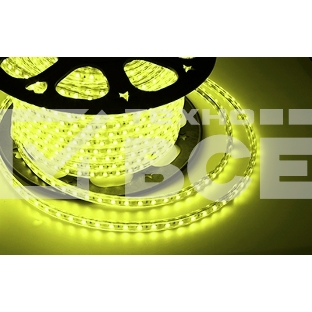 Лента LED 220 В, 13х8 мм, IP67, SMD 5050, 60 LED/m, цвет свечения желтый