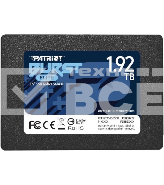 Накопитель SSD Patriot Burst Elite, 1.92Tb, SATA, 2.5