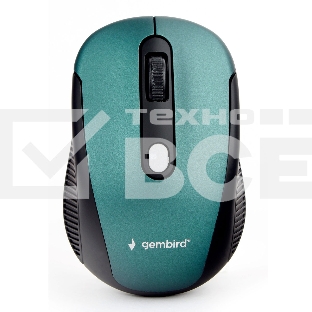 Мышь беспроводная Gembird MUSW-420-2 зеленый, 1600 dpi, радиоканал, USB, кнопки - 4