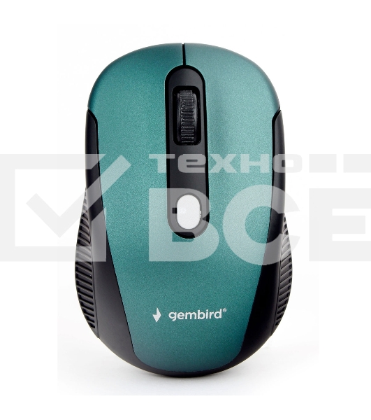 Мышь беспроводная Gembird MUSW-420-2 зеленый, 1600 dpi, радиоканал, USB, кнопки - 4