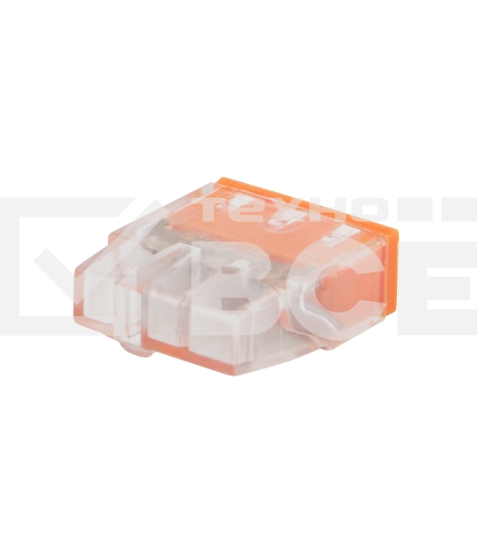 Экспресс-клемма Rexant СМК 2273-203, 3-проводная 0.5-2.5 мм², прозрачная, блистер (5 шт./уп.)