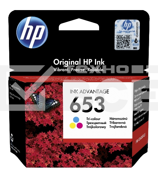 Картридж HP 653 струйный трёхцветный (200 стр)
