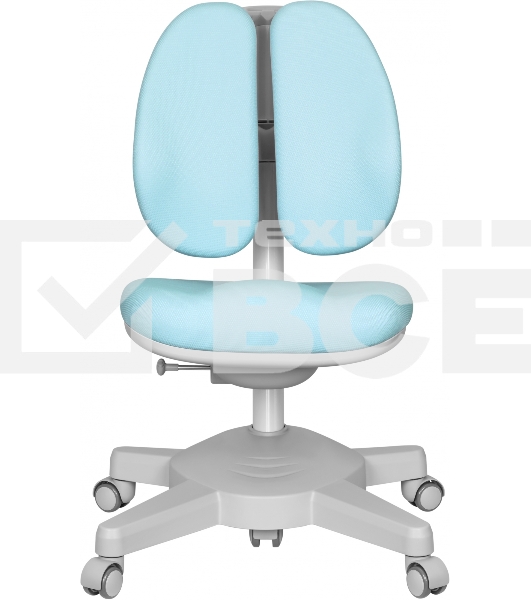 Кресло детское Cactus CS-CHR-3604BL голубой крестов. пластик серый
