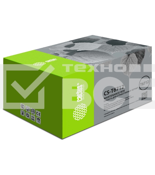 Емкость Cactus CS-T6712 (T6712 для отработанных чернил) для Epson WorkForce Pro WF-6090DW/6090DTWC/6090D2TWC/6590DWF