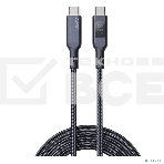 Кабель Aukey Nylon Braided 100w LCD 1m черный, фото 1