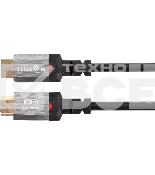 Кабель Telecom TCG365-1M HDMI 19M/M,ver. 2.1, 8K@60 Hz 1m метал разъемы, Telecom <TCG365-1M>
