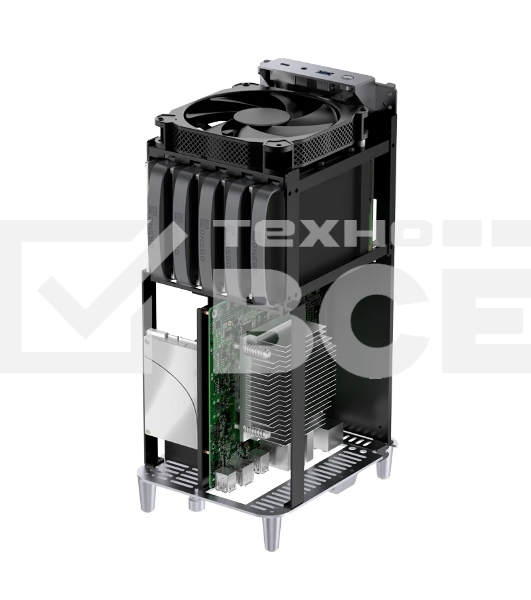 Корпус JONSBO N1 Gray без БП, mini-ITX, SFX, серый