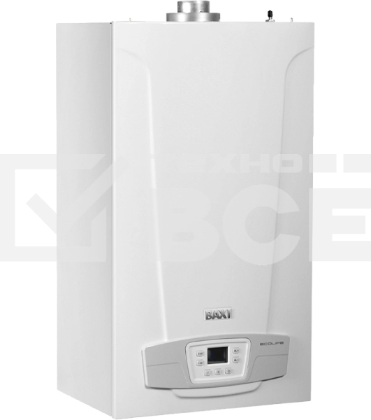 Котел газовый BAXI ECO LIFE 24F настен, 24 кВт, двухконтурный, с закрыт. кам. сгор.