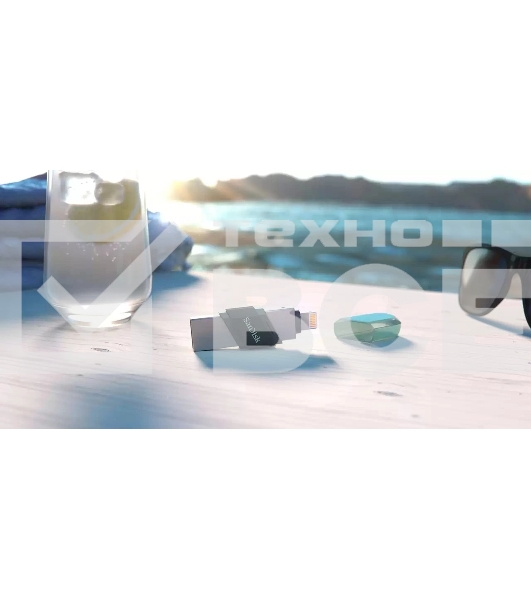 Флешка USB Sandisk 128Gb iXpand Flip SDIX90N-128G-GN6NE USB3.1 зеленый/серебристый