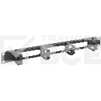 Кабельный органайзер ITK19' 1U 4 кольца, черный ITK Кабельный органайзер 19' 1U 4 кольца, черный, фото4