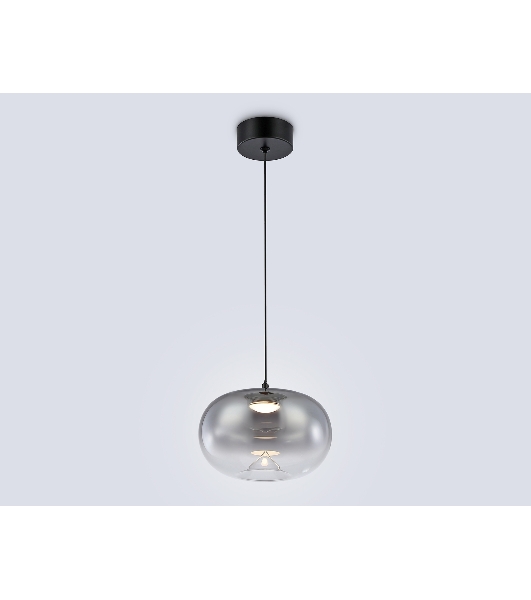 Подвесной светодиодный светильник Ambrella light LH11082 BK/SM черный/дымчатый 4W 3000K D180*130