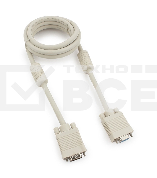 Кабель Gembird CC-PPVGAX-6,  Кабель удлинитель VGA Premium ,1.8м,15M/15F,тройн. экран,феррит. кольца,пакет     