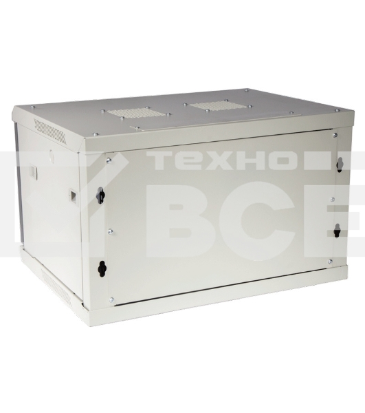 Шкаф настенный серии Pro, 9U 600x450, стеклянная дверь