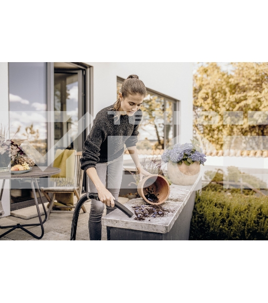 Строительный пылесос Karcher WD 3 P S V-17/4/20 желтый, 1000 Вт, уборка сухая/сбор воды, пылесборник мешок/контейнер, 17 л