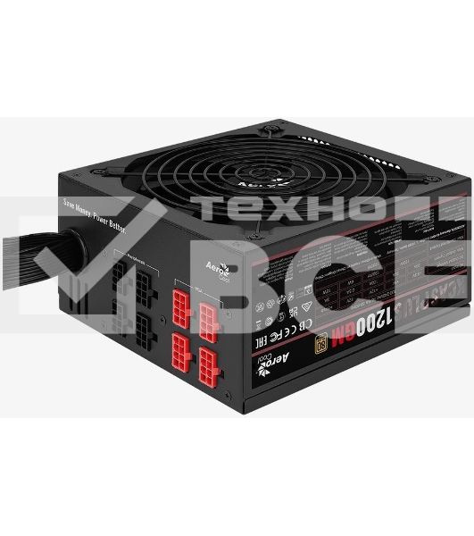 Блок питания Aerocool / Formula KCAS PLUS 1200GM V2, 1200Вт, 80 PLUS Gold, модульный, 140мм, черный
