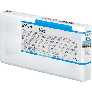 Картридж струйный Epson T9132 с голубыми чернилами (200ml) для плоттеров SC-P5000 (C13T913200)