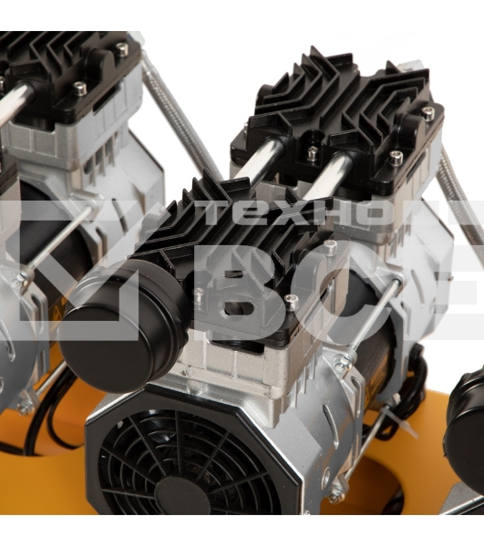 Компрессор безмаслянный малошумный DLS 2250/100, 2250 Вт, 3х750, 100 л, 410 л/мин блок упр  Denzel