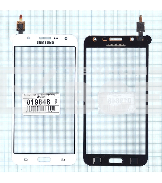 Сенсорное стекло (тачскрин) для Samsung Galaxy J7 SM-J700H, белое