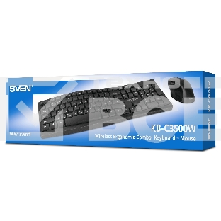 Беспроводной набор клавиатура+мышь SVEN KB-C3500W (2,4 GHz, 106 кл, 800-1600DPI)