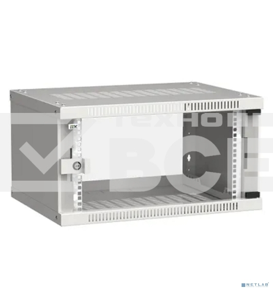 Шкаф ITK LWE3-06U64-GF LINEA WE 6U 600x450 мм дверь стекло серый