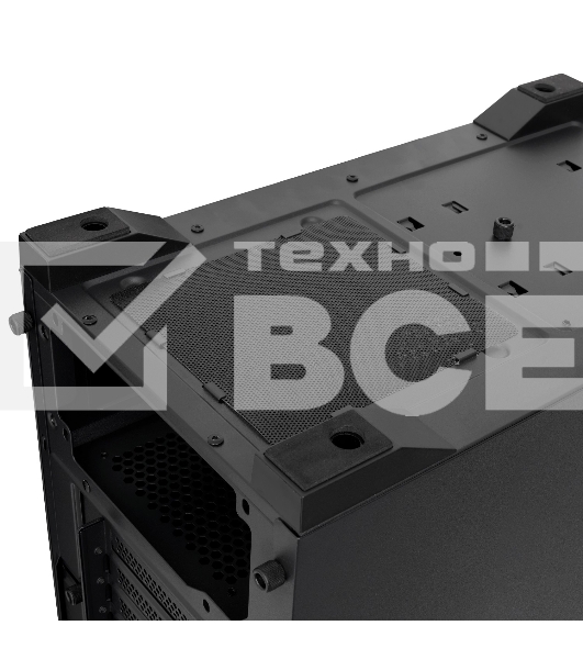 Компьютерный корпус без блока питания HSPD M321, Mesh Mini-tower, черный, slide TG, 0.45 SPCC, 2x140мм ARGb+1x120мм ARGb mATX, mITX 160/340/184мм 2x2.5