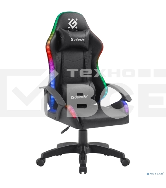 Кресло игровое Defender Factor X RGB, черный, класс 2, PU