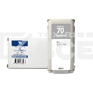 Струйный картридж NVPrint 70 (NV-C9451A) Light Gray для HP DesignJet Z2100/Z3100/Z3200/Z5200/Z5400 (130 мл) совместимый