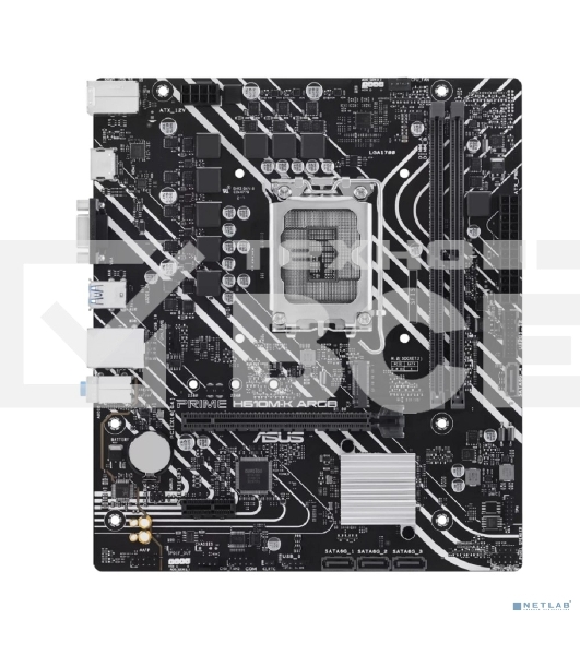 Материнская плата ASUS PRIME H610M-K ARGB, LGA1700, Intel H610, 2xDDR5, 4xSATA, 1xM.2, 1xPCIe 4.0 x16, 1xPCIe 3.0 x1, 1xVGA, 1xHDMI, 1x1Gb LAN, 2xUSB-A 5Gbps, 4xUSB-A 2.0, 3x3.5 мм, 7.1, mATX