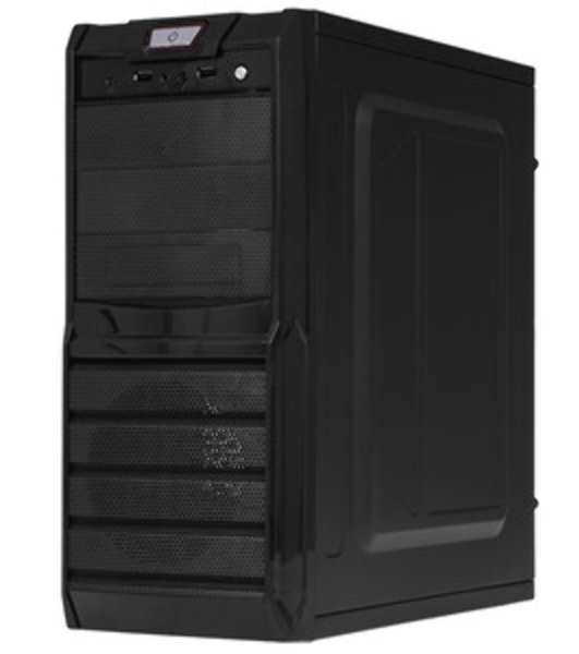 Компьютерный корпус Miditower ExeGate XP-329S-UNS400 (ATX, БП UNS400 с вент. 12см, 2*USB, аудио, черный)