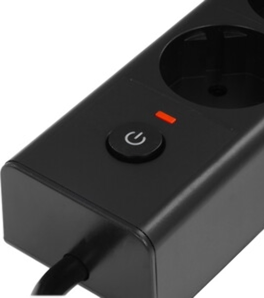 Сетевой фильтр Cablexpert Exnovo, EXN-4-CU2-B-2, 4р,16А, 1xType-C PD, 30Вт, 2хUSB, 2 м, ур. защиты 4+, черный, коробка