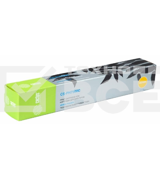 Картридж лазерный Cactus CS-PH7500C (106R01443) голубой (17800 стр.) для Xerox Phaser 7500
