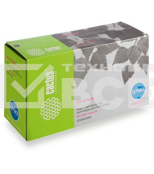 Картридж лазерный Cactus CS-Q7583A пурпурный (6000 стр.) для HP Color LaserJet CP3505/3800