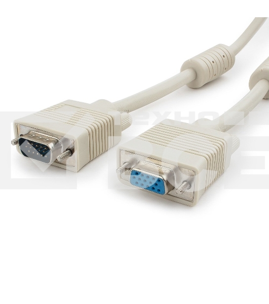 Кабель Gembird CC-PPVGAX-6,  Кабель удлинитель VGA Premium ,1.8м,15M/15F,тройн. экран,феррит. кольца,пакет     