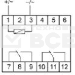 Реле промежуточное PK-2P/Un (монтаж на DIN-рейке 35мм 24В AC/DC 2х8А 2P IP20) F&F EA06.001.008, фото 1
