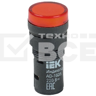 Арматура светосигнальная AD-16DS 230В красн. ИЭК BLS10-ADDS-230-K04-16