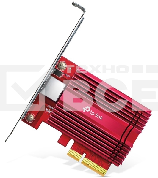 Сетевой адаптер 10 Gigabit PCI-E network adapter, 1 PCI Express 3.0 X4 interface, 1 100/1000/10000Mbps Ethernet port, come with Low-Profile and Full-Height Brackets