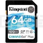 Флеш карта Kingston 64GB SDXC Canvas Go Plus 170R C10 UHS-I U3 V30 EAN: 740617301397, фото5