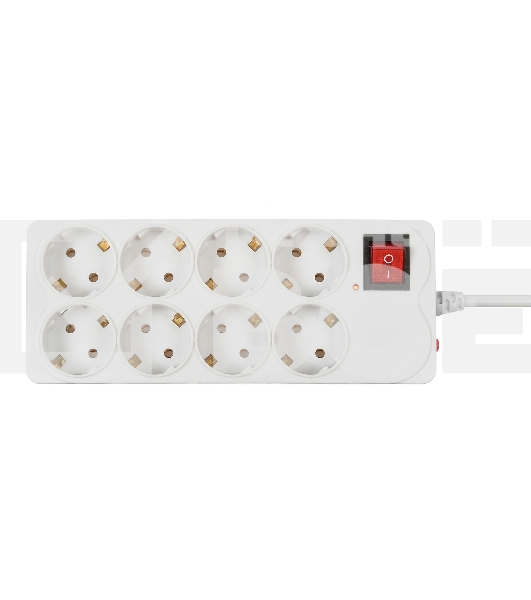 Сетевой фильтр Buro 800SH-5-W 5м (8 розеток) белый (коробка)