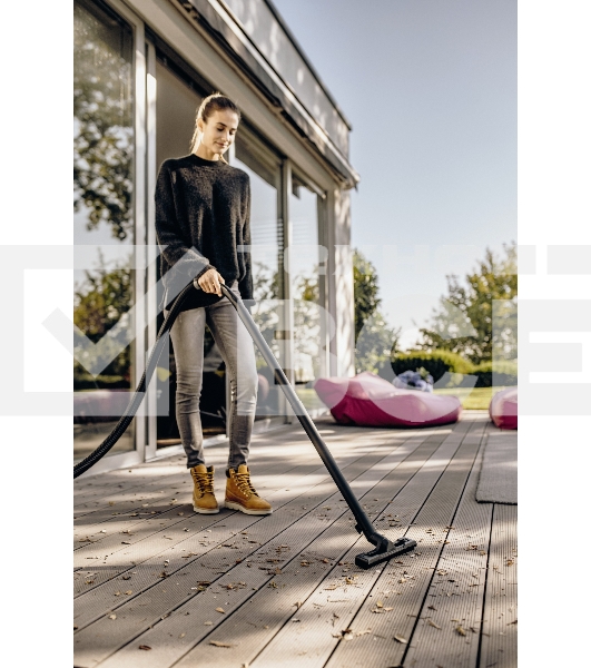 Строительный пылесос Karcher WD 3 P S V-17/4/20 желтый, 1000 Вт, уборка сухая/сбор воды, пылесборник мешок/контейнер, 17 л
