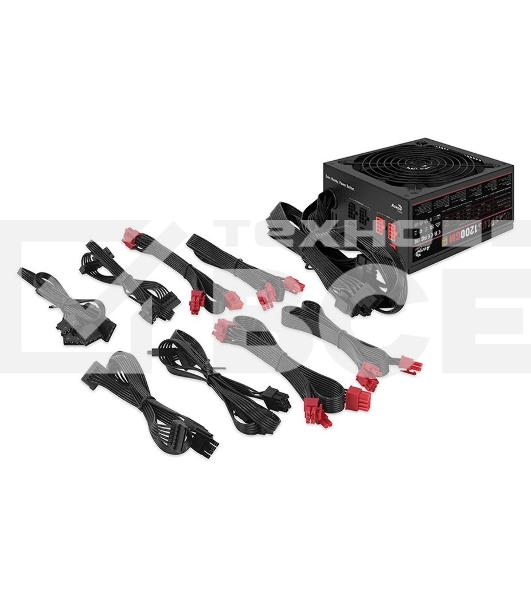 Блок питания Aerocool / Formula KCAS PLUS 1200GM V2, 1200Вт, 80 PLUS Gold, модульный, 140мм, черный